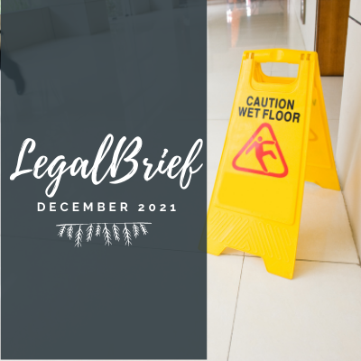 LegalBriefDecember2021 CautionSign PGPS LegalBrief Decemebr 2021 Litigation